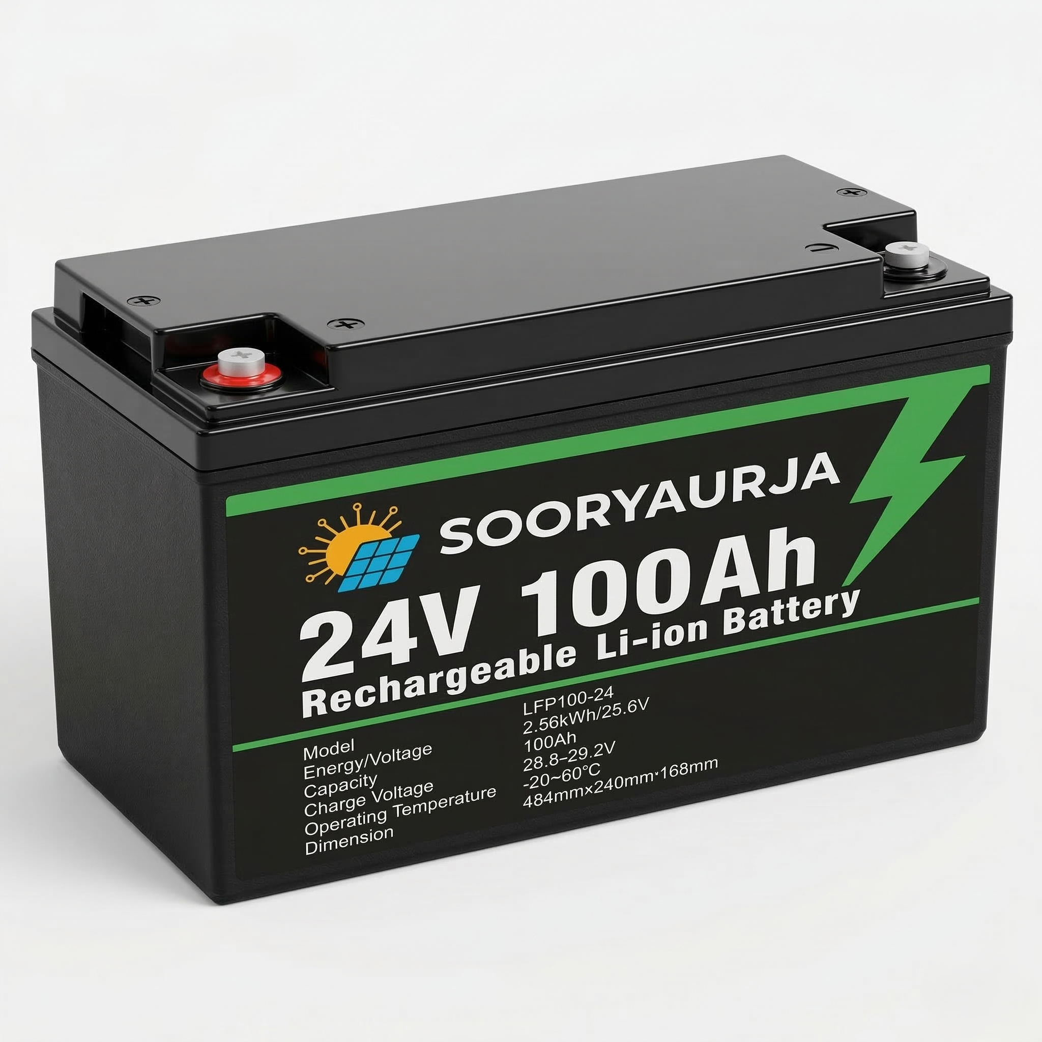 24V 100Ah Lithium Battery for Solar Storage Systems