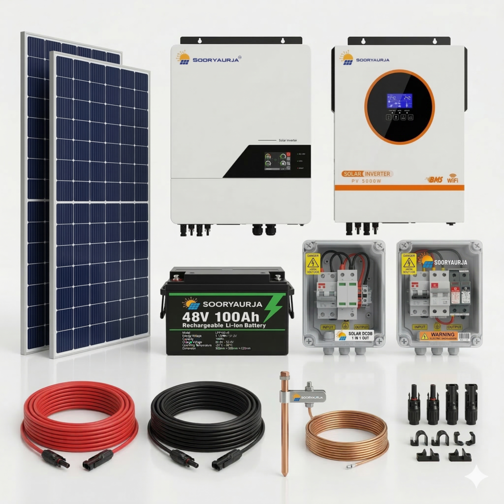 4kW Complete Solar Hybrid Kit for Residential Solar Power