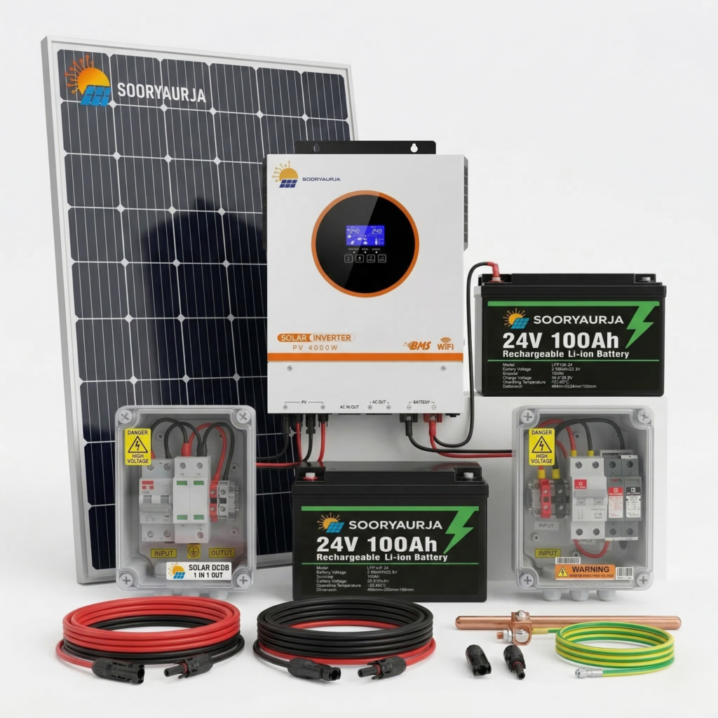 4kW Complete Solar Hybrid Kit for Residential Solar Power