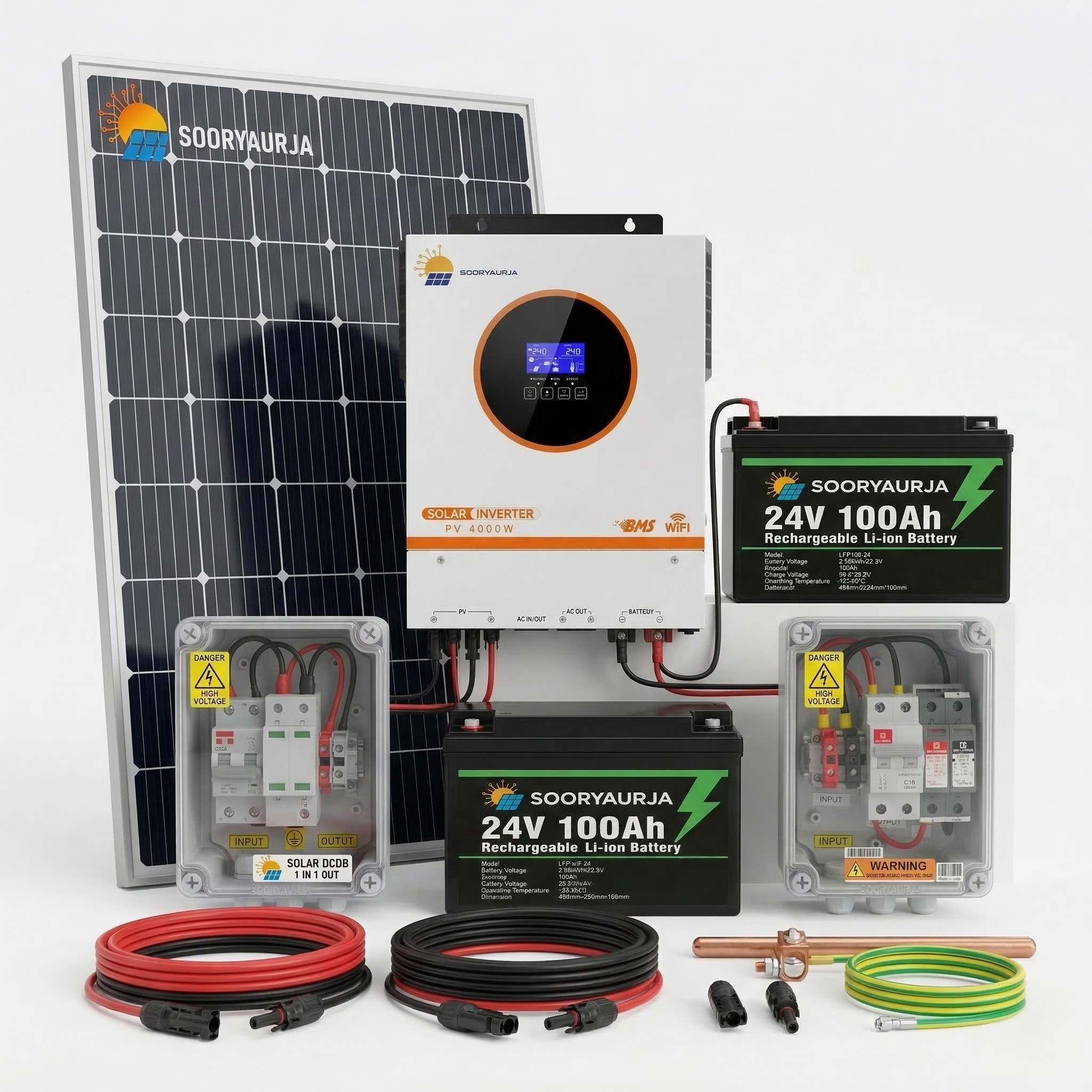 4kW Complete Solar Hybrid Kit for Residential Solar Power