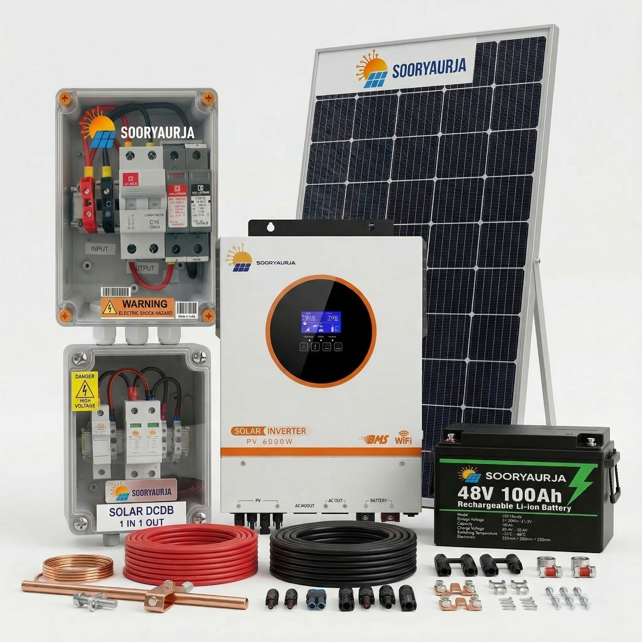 6kW Complete Solar Hybrid Kit for Home Solar System